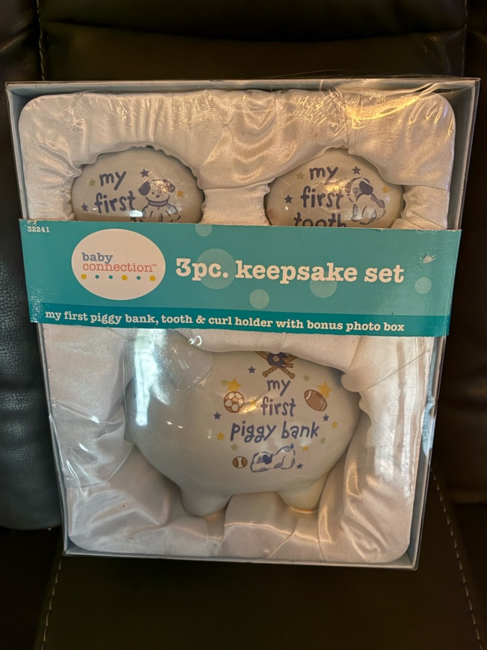 Baby Connection My First Piggy Bank Keepsake Set - White